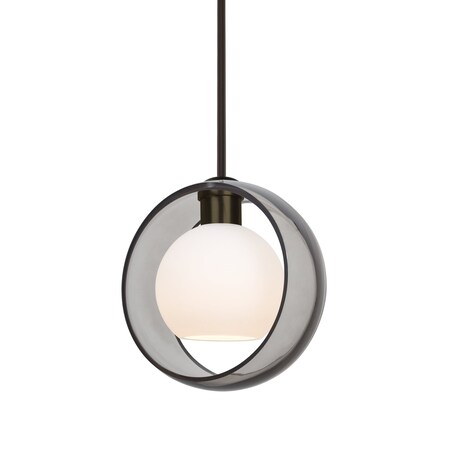 Besa Lighting Mana Pendant, Smoke, Bronze Finish, 1x60W Incandescent 1TT-MANASM-BR